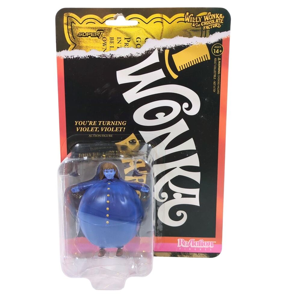 SUPER7 ReAction Violet Beauregarde Action Figure Willy Wonka & Chocolate Factory
